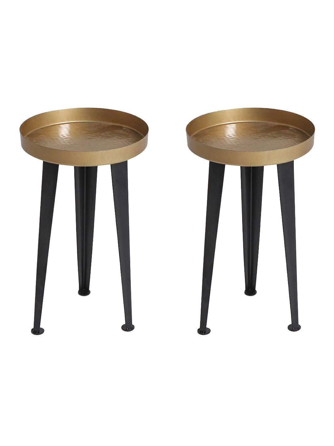 

CASA DECOR Gold-Toned & Black 2-Pieces Metal Plant Stand