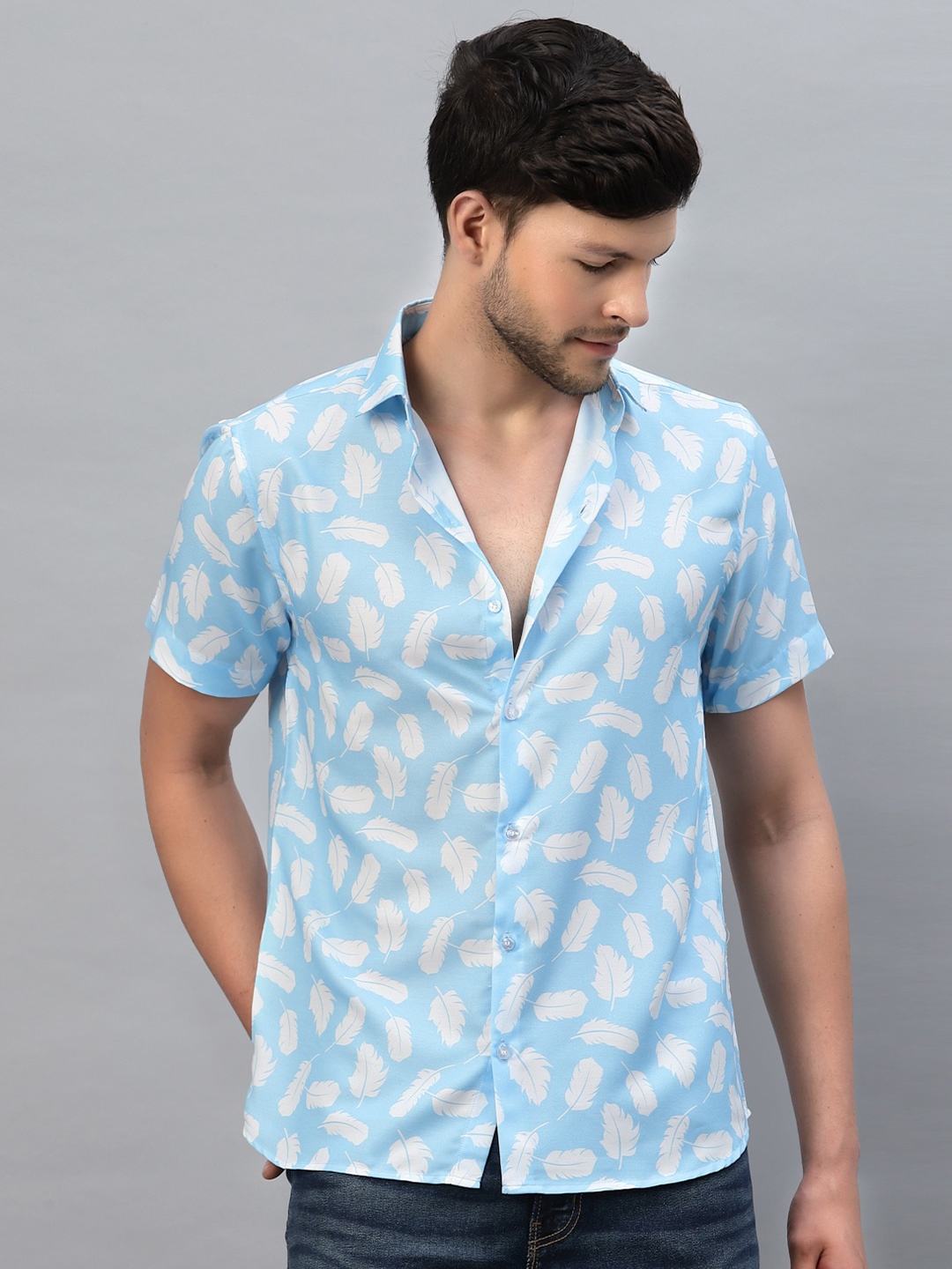 

Gavin Paris Smart Slim Fit Conversational Printed Casual Shirt, Blue