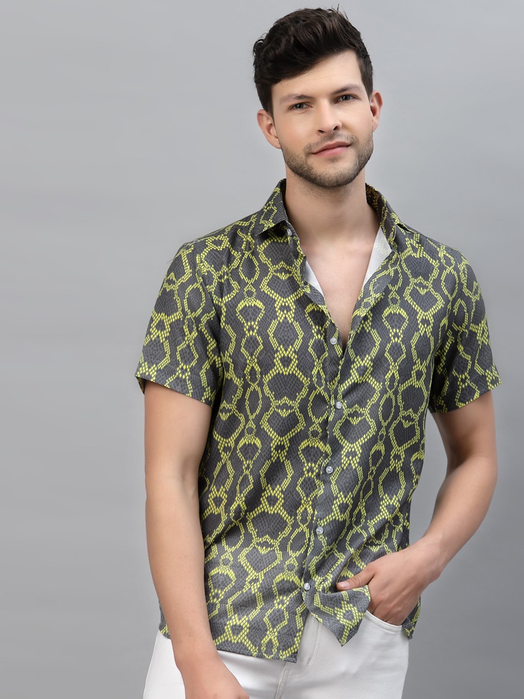 

Gavin Paris Smart Slim Fit Abstract Printed Casual Shirt, Yellow