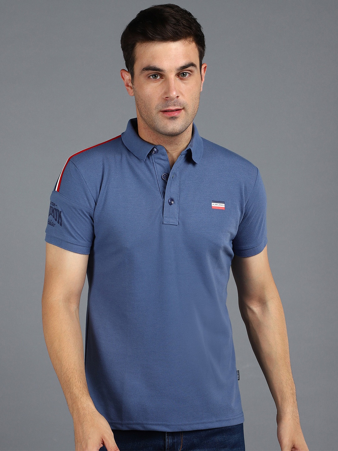 

Alan Jones Polo Collar Slim Fit T-shirt, Blue