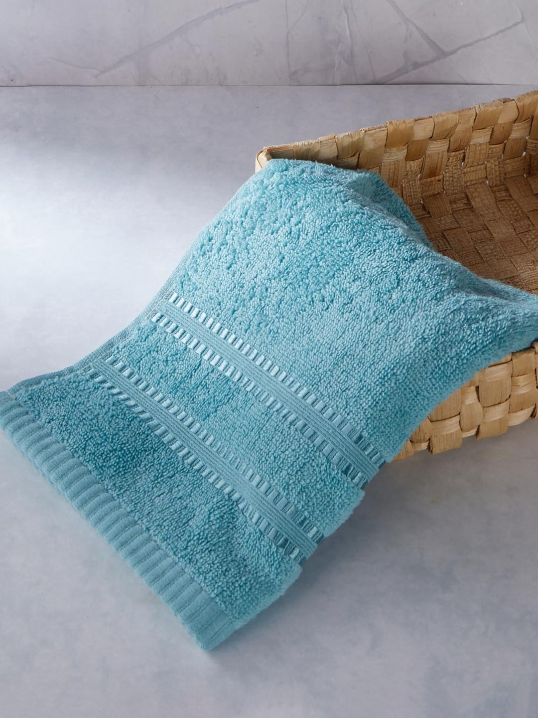 

Fabindia Ayan Blue 380 GSM Cotton Hand Towel