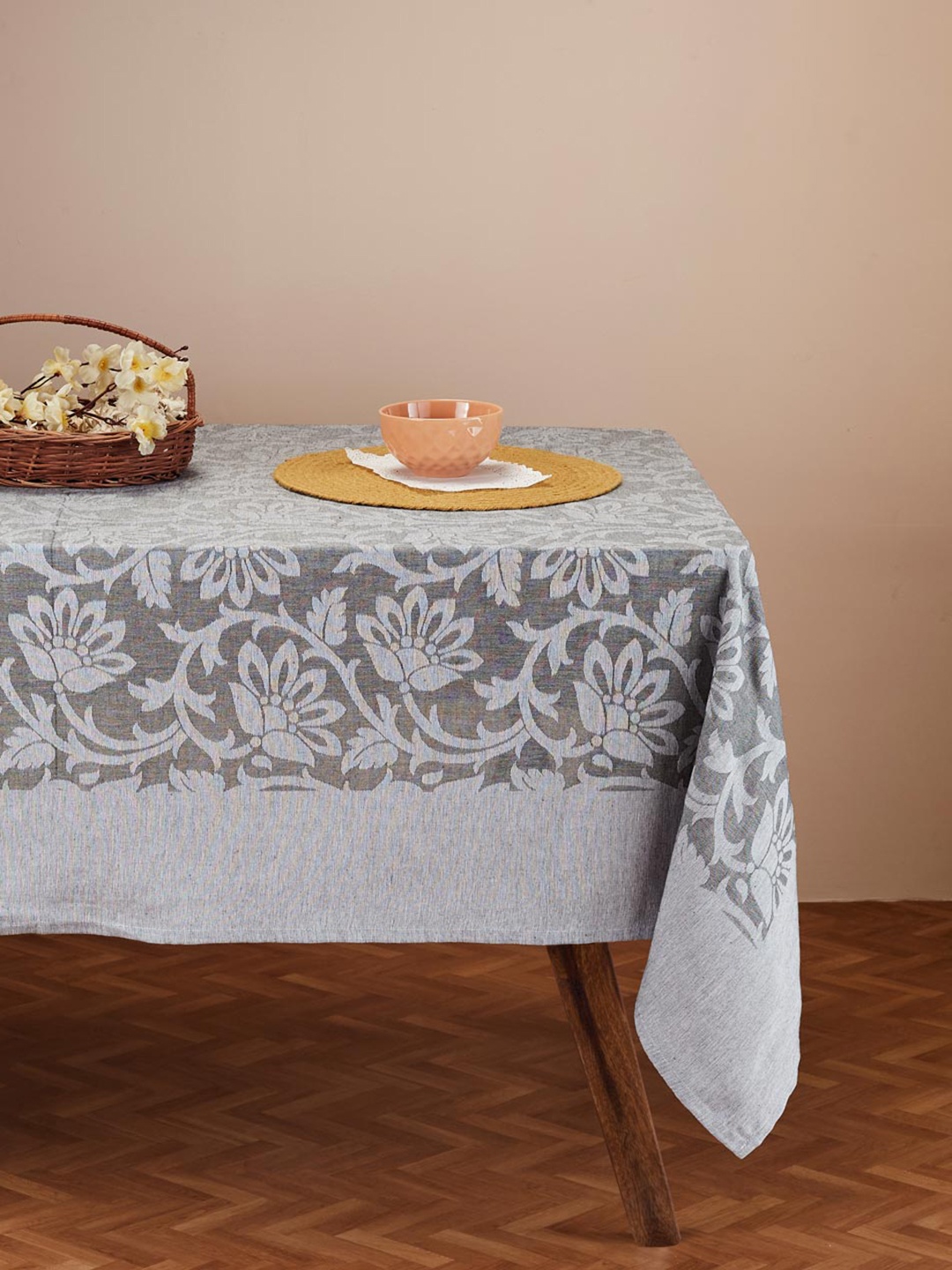 

Fabindia Inaya Grey 4 Seater Cotton Woven Table Cover