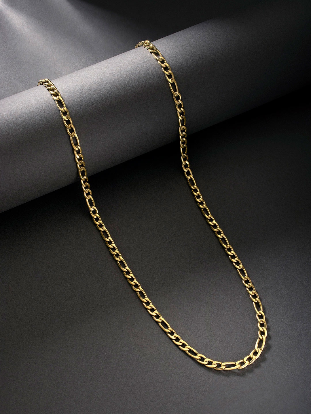 

Peora Men Gold-Toned Stainless Steel Gold-Plated Chain
