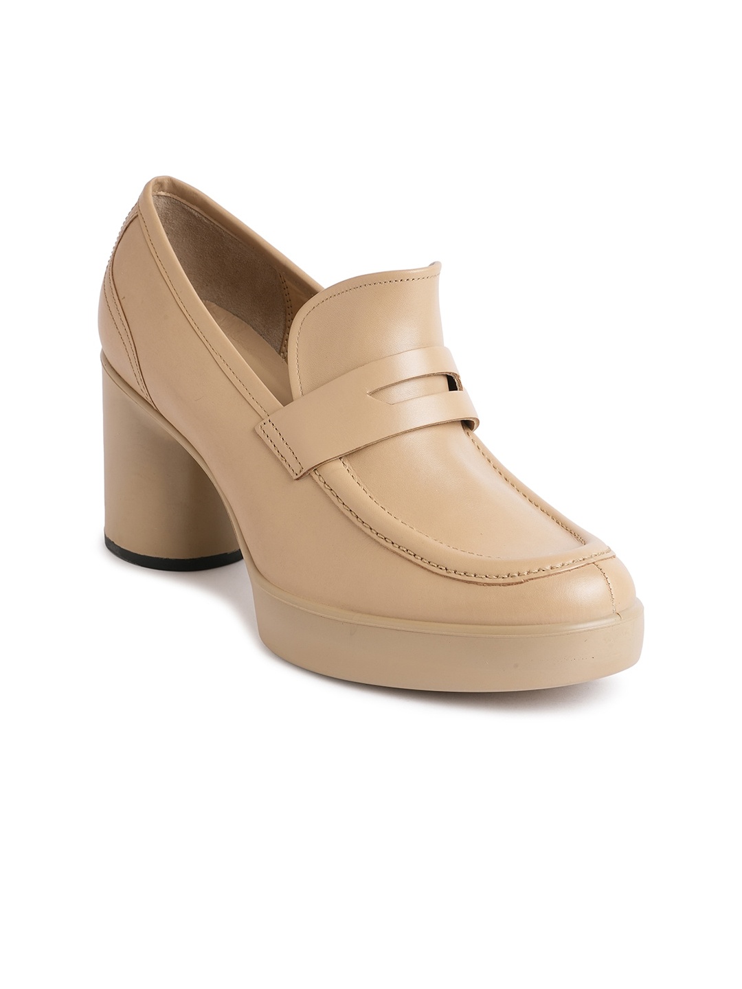 

ECCO Women Shape Sculpted Motion Beige Leather Regular Loafers