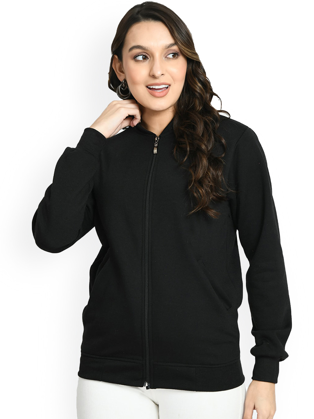

IndiWeaves Lightweight Bomber Jacket, Black