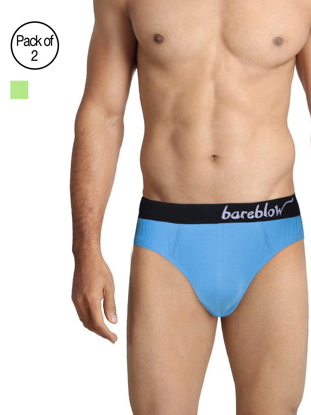 

Bareblow Men Pack of 2 Assorted Briefs BBBR0304XL, Multi