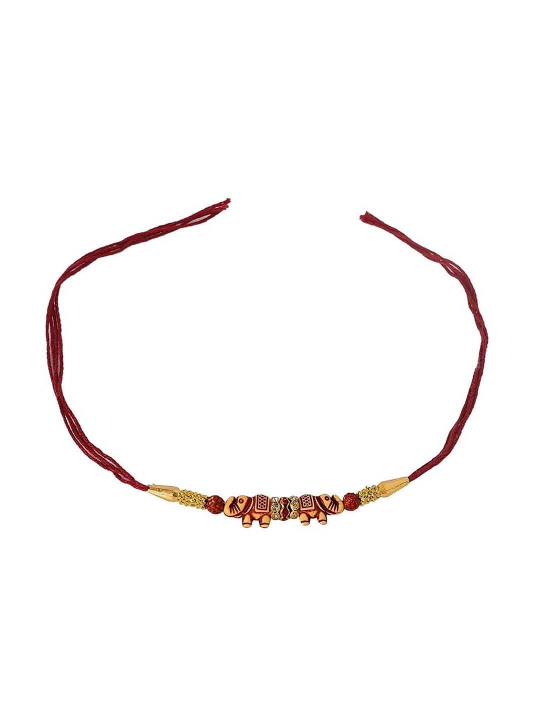 

AccessHer Quirky Rakhi With Roli & Chawal, Gold