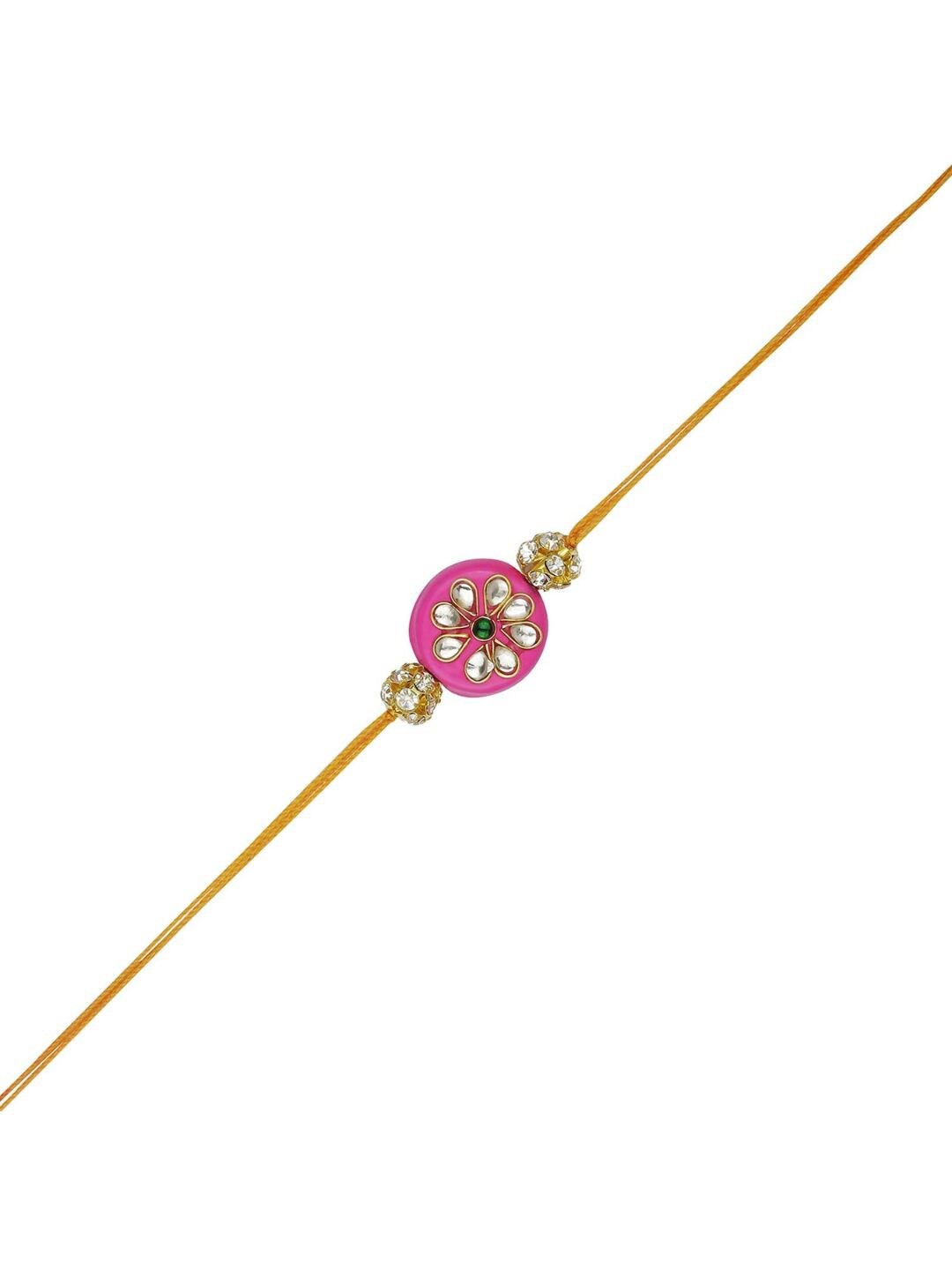 

AccessHer Set Of 20 Beaded Rakhi, White