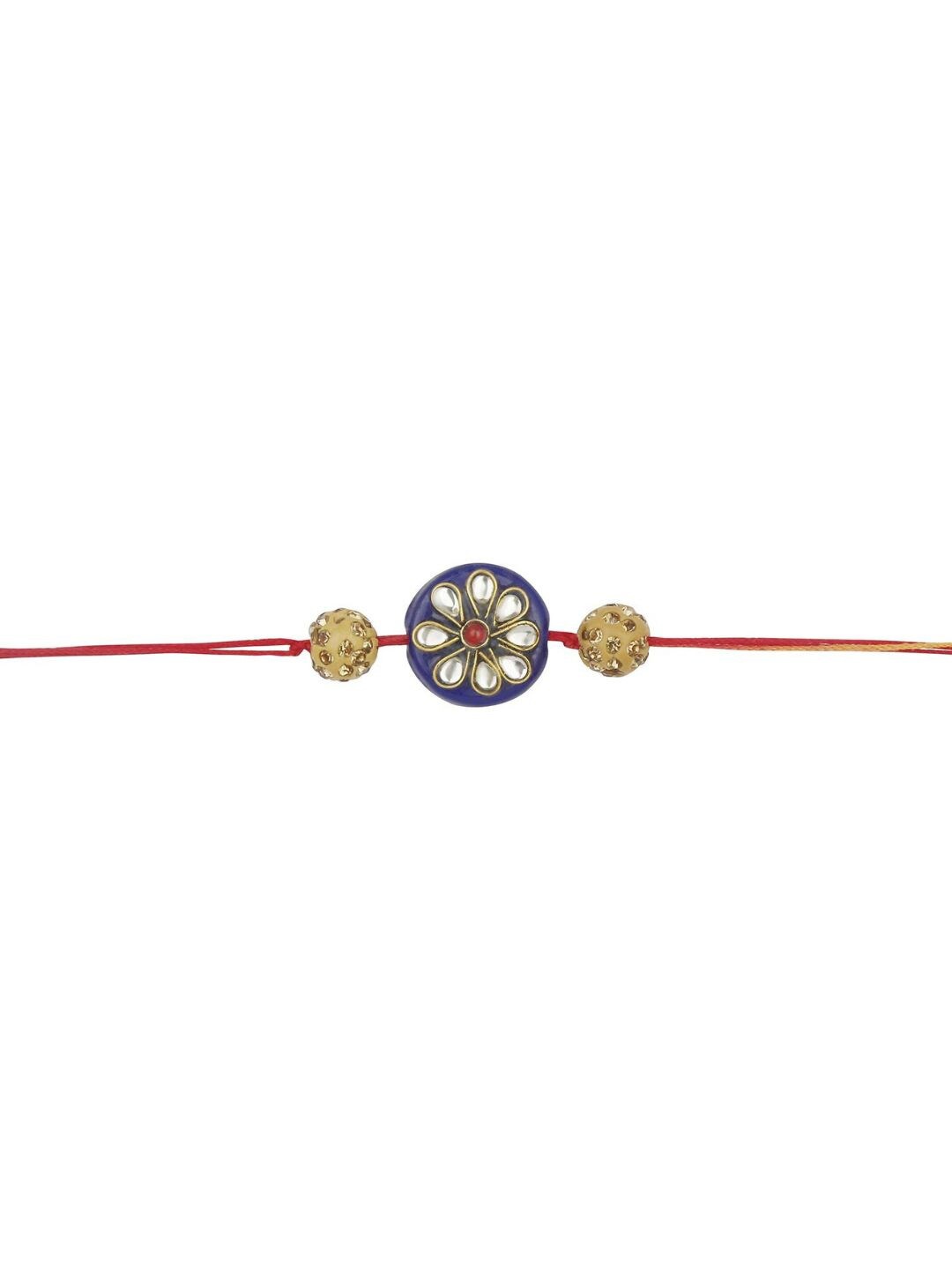 

AccessHer Set of 20 Stone-Studded & BeadedRakhis, White
