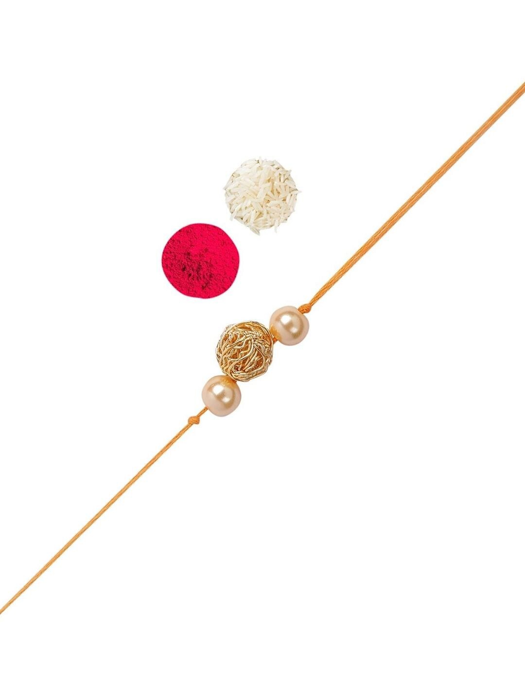 

AccessHer Pearl Beaded Rakhi, White