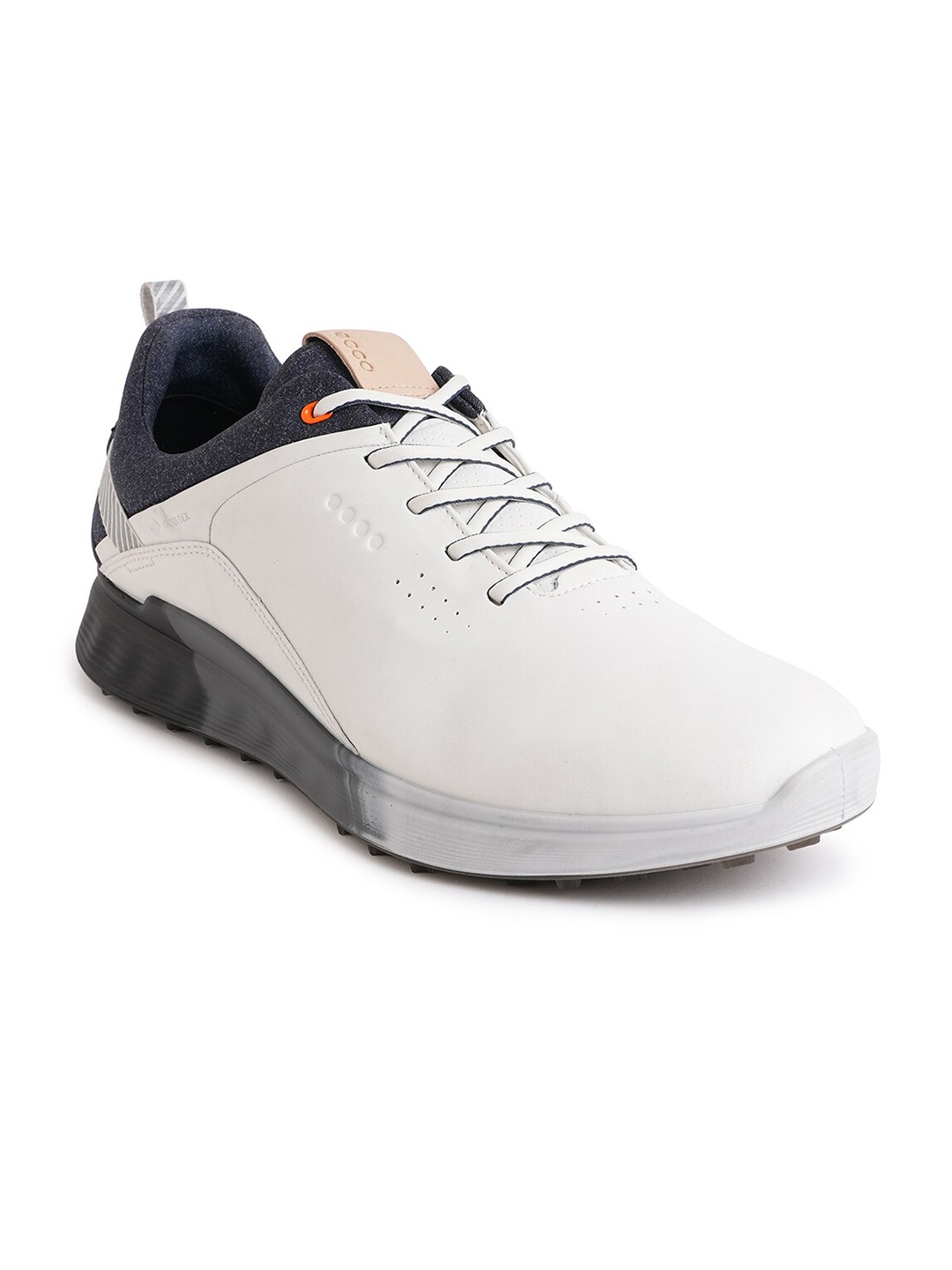 

ECCO Men S-Three Leather Golf Non-Marking Shoes, White