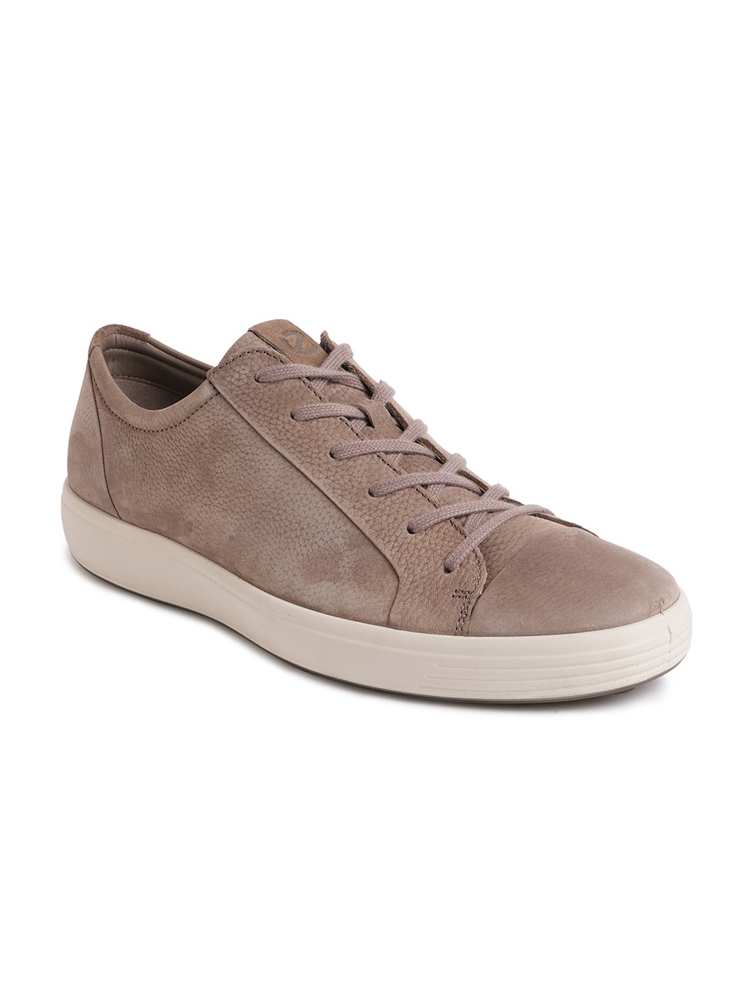 

ECCO Mens Soft 7 Taupe Leather Extra Wide Casual Shoes