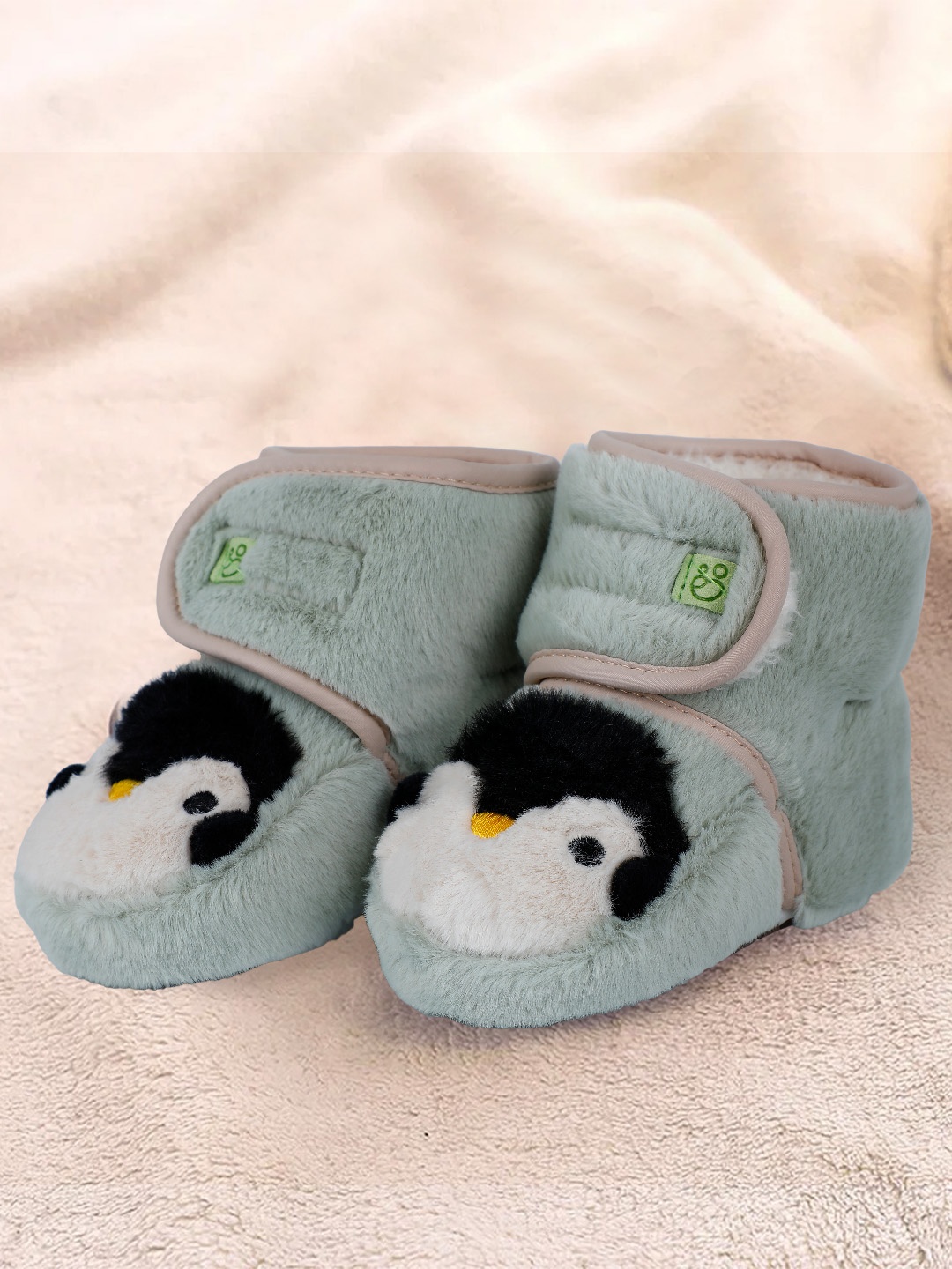 

Baby Moo Infants Patterned Pure Wool Anti-Slip Booties, Green