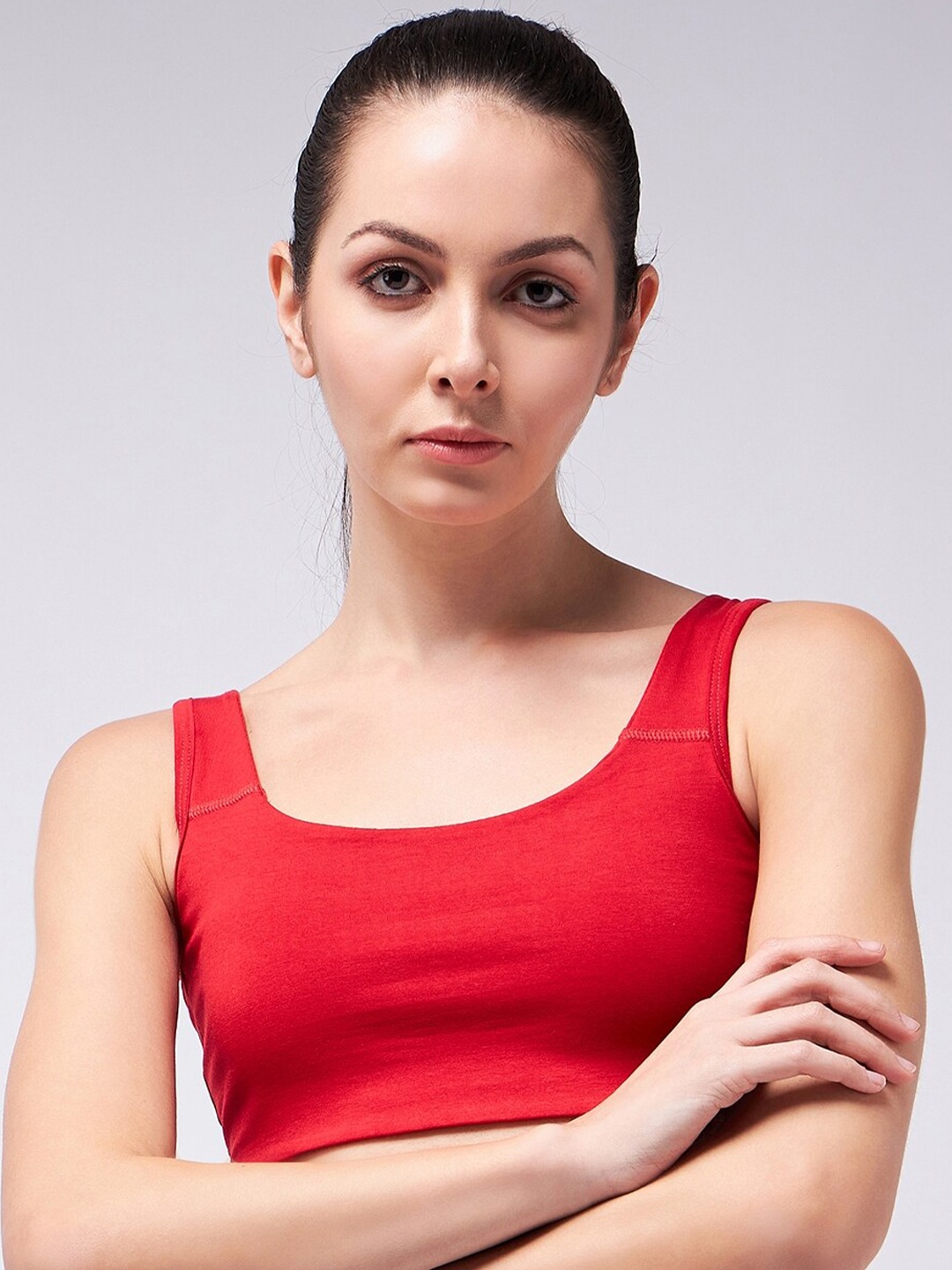 

COLOR CAPITAL Full Coverage Sports Bra with Anti Microbial, Red