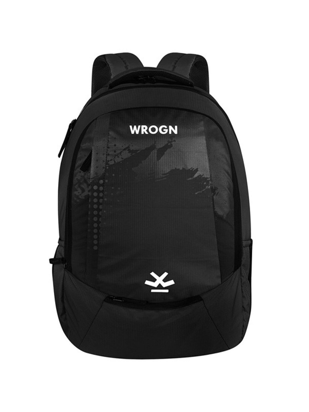 

WROGN Unisex Light Weight Backpack with Reflective Strip, Black