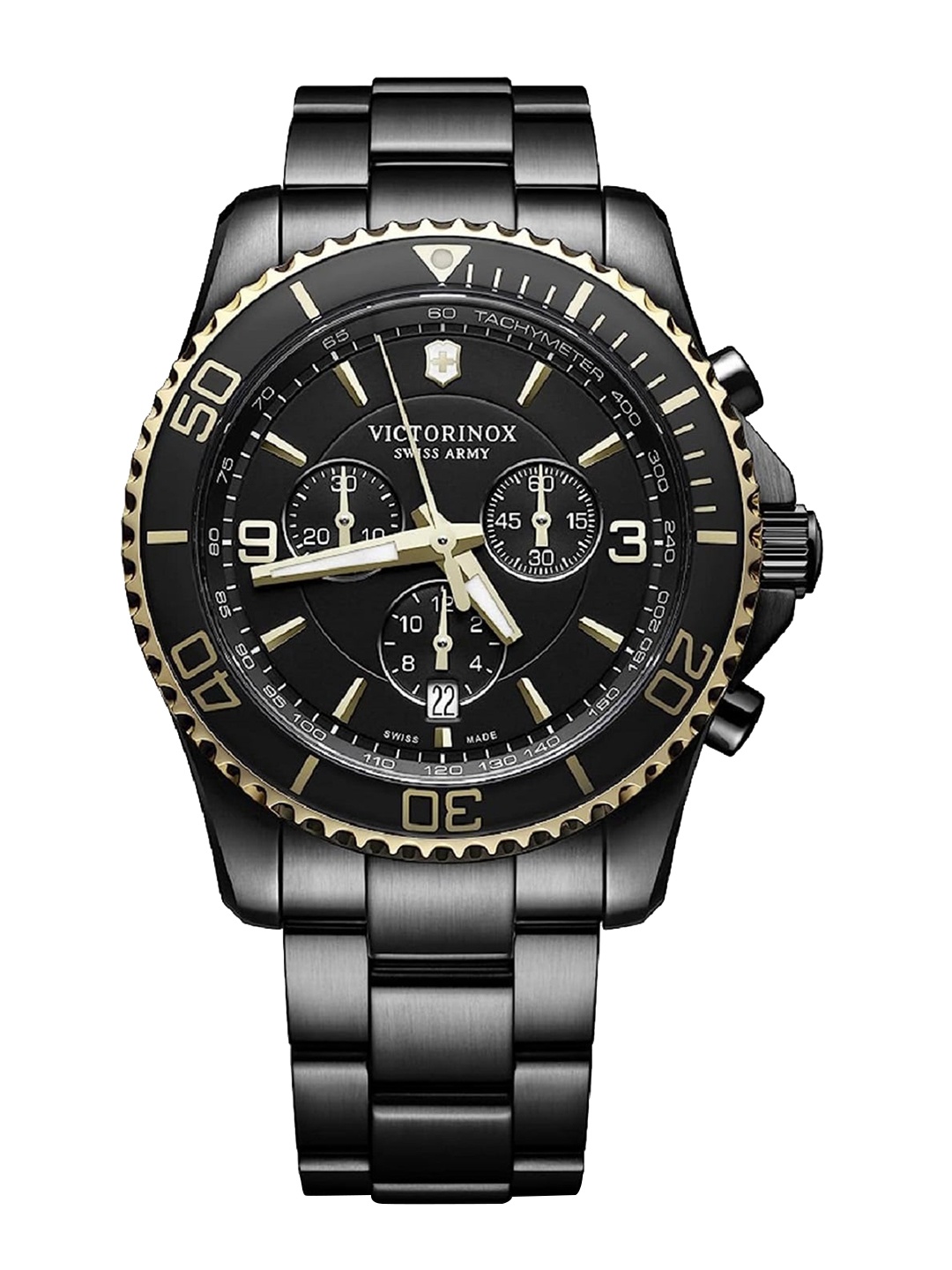 

Victorinox Men Maverick Date Function And Chronograph Analogue Watch 249137, Black