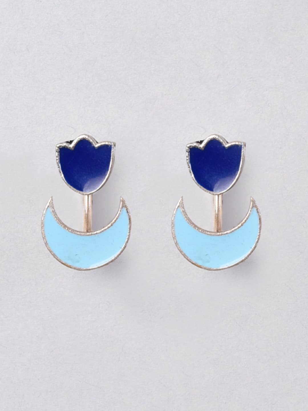 

phuljhadi Silver-Plated Contemporary Drop Earrings