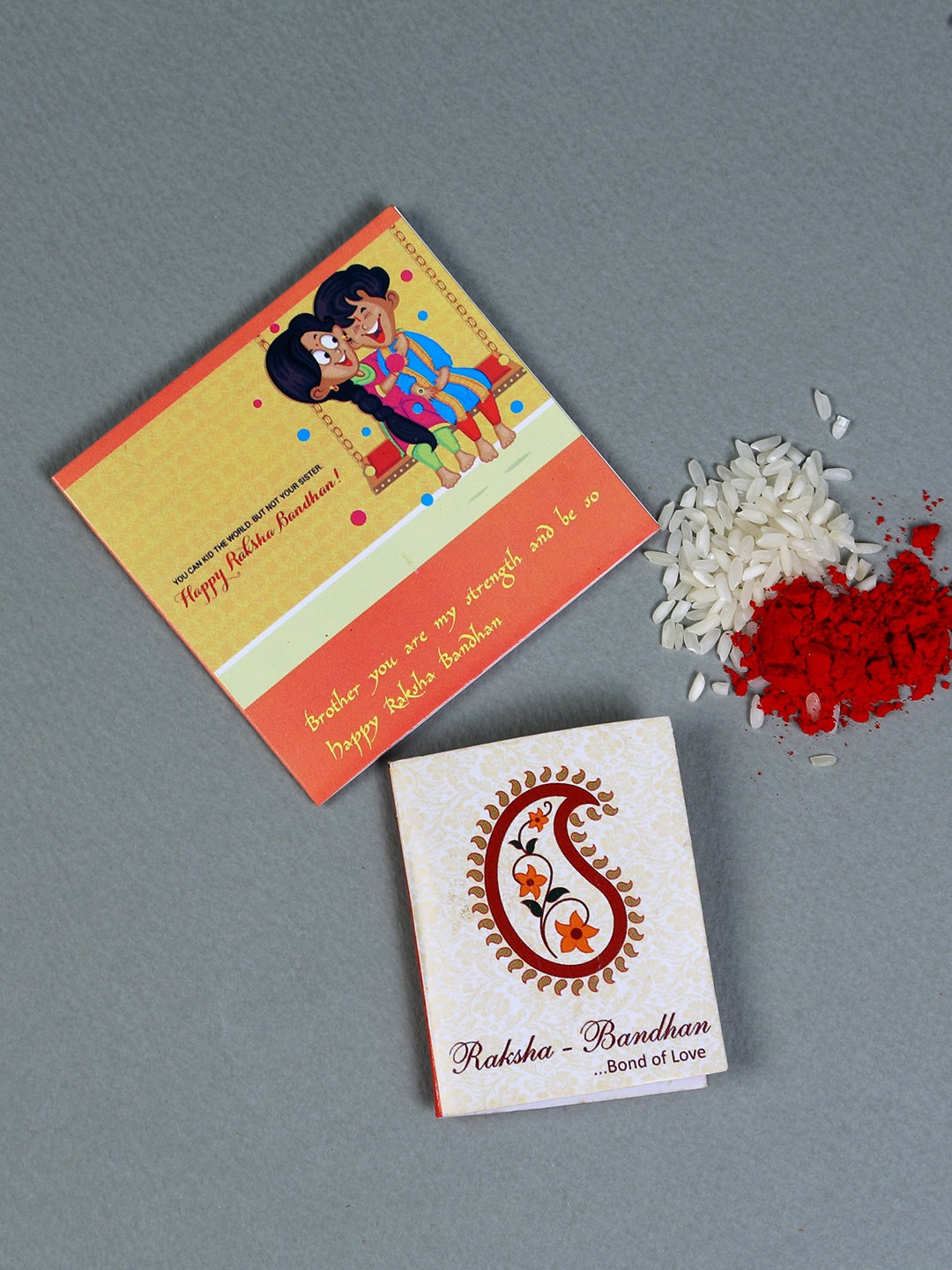 

Aapno Rajasthan Set Of 2 Pearl Embellished Bhaiya Bhabhi Rakhi Set With Box, Pink