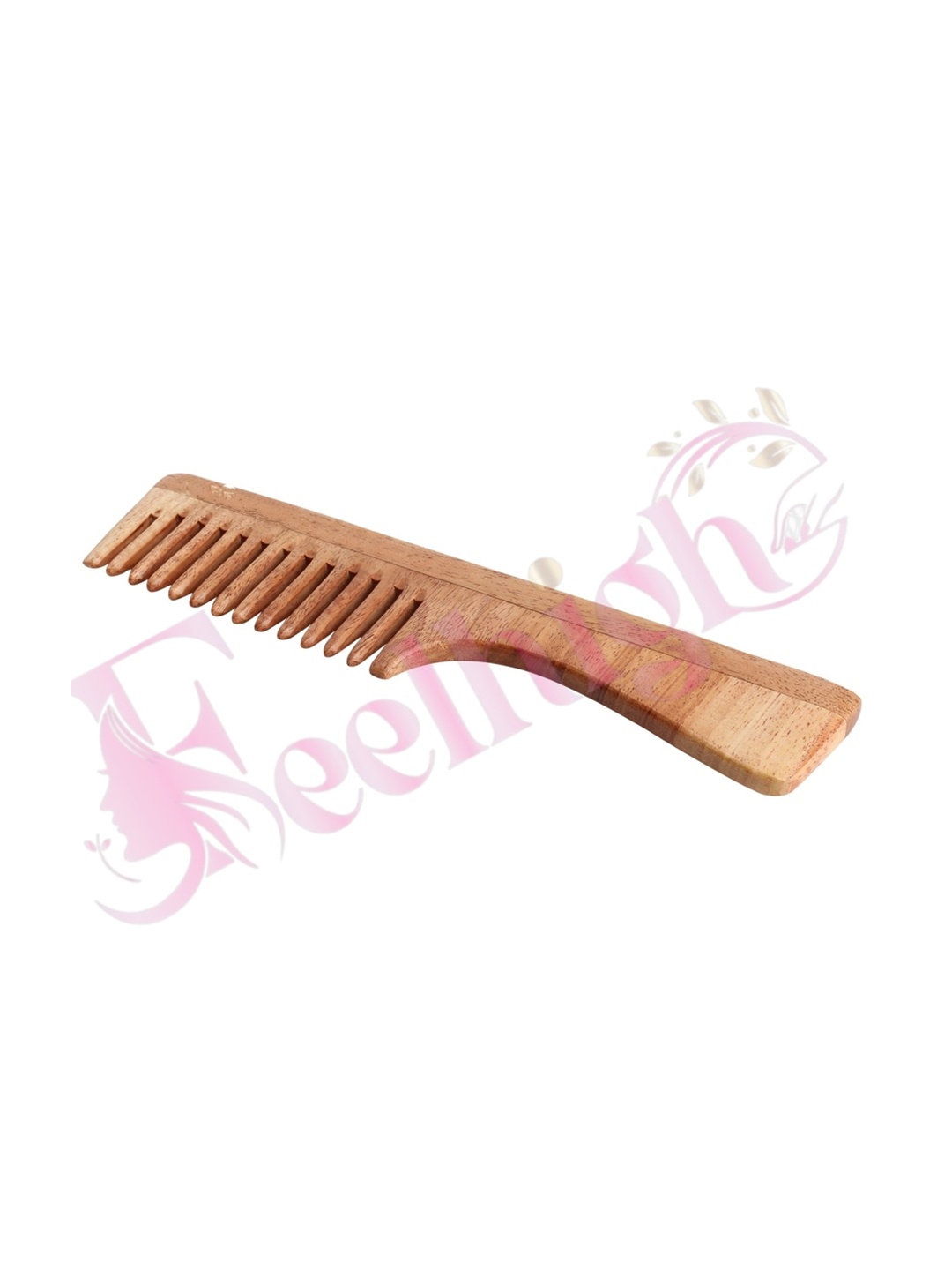 

FEELHIGH Anti- Bacteria & Anti-Dandruff Neem Wood Hair Comb, Brown