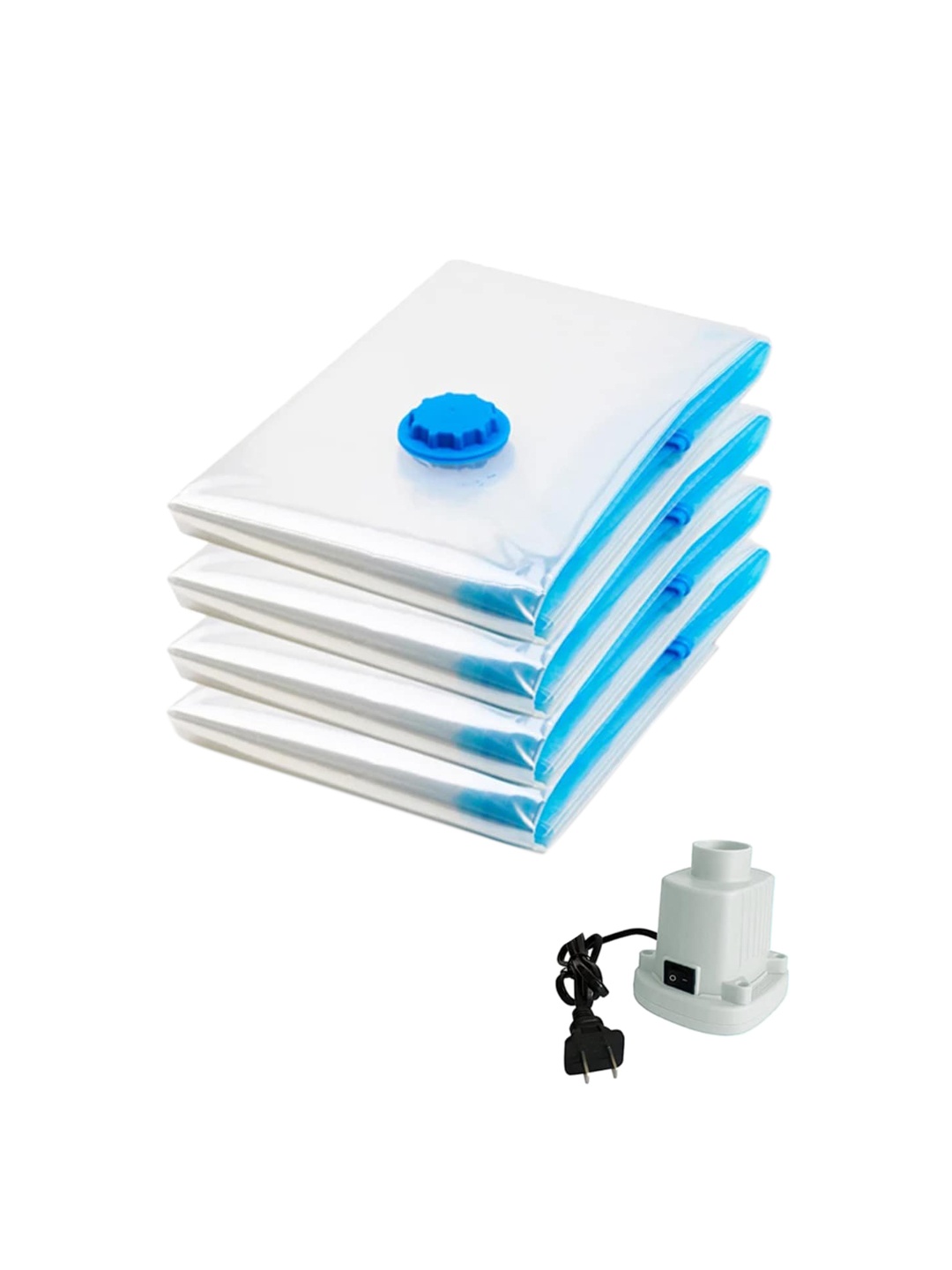 

YouBella 3 Pcs White Vacuum Space Saver Storage Bag with Electric Air Pump