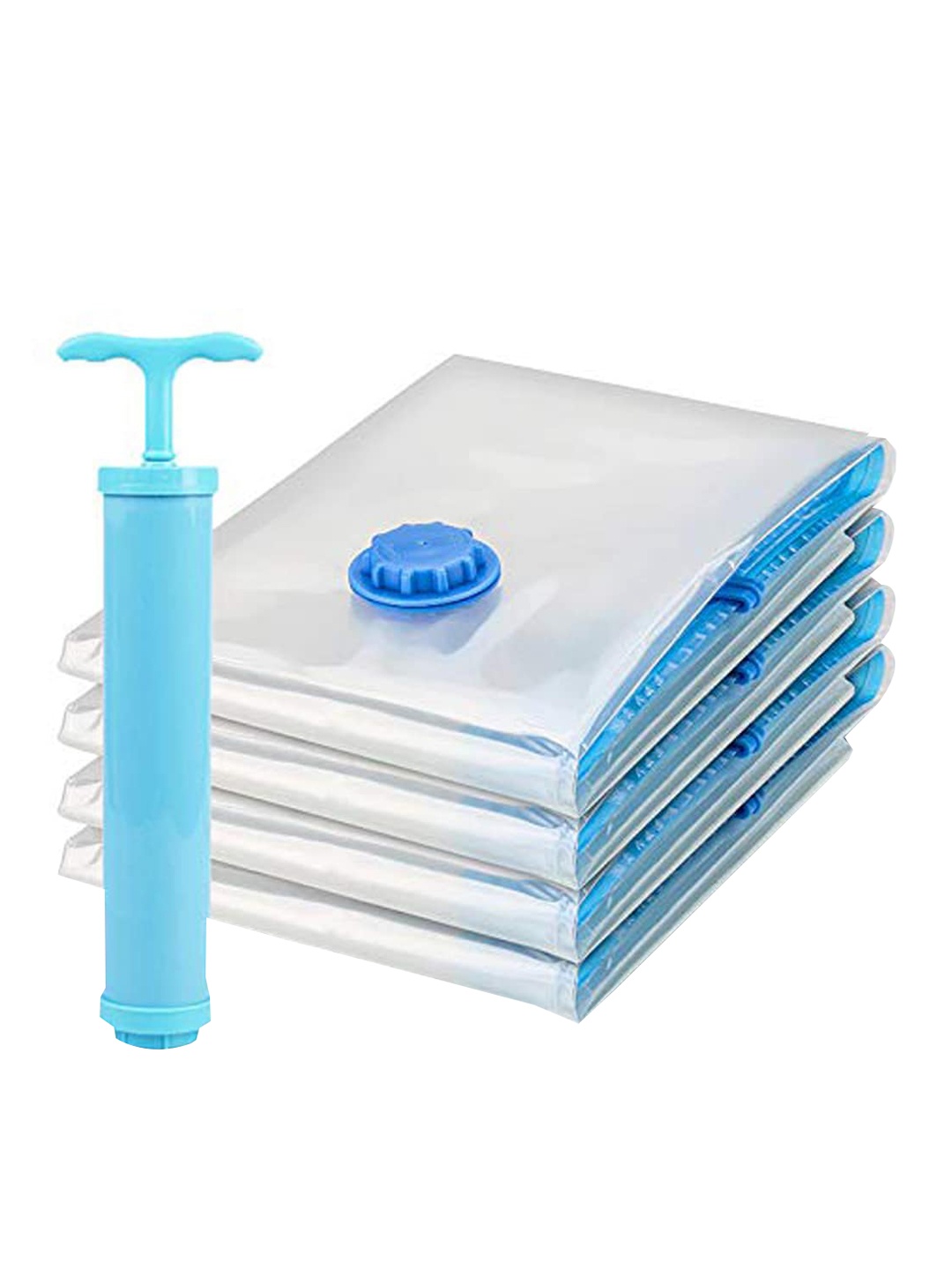 

YouBella 3-Pcs White Reusable Vacuum Bags with Manual Air Pump