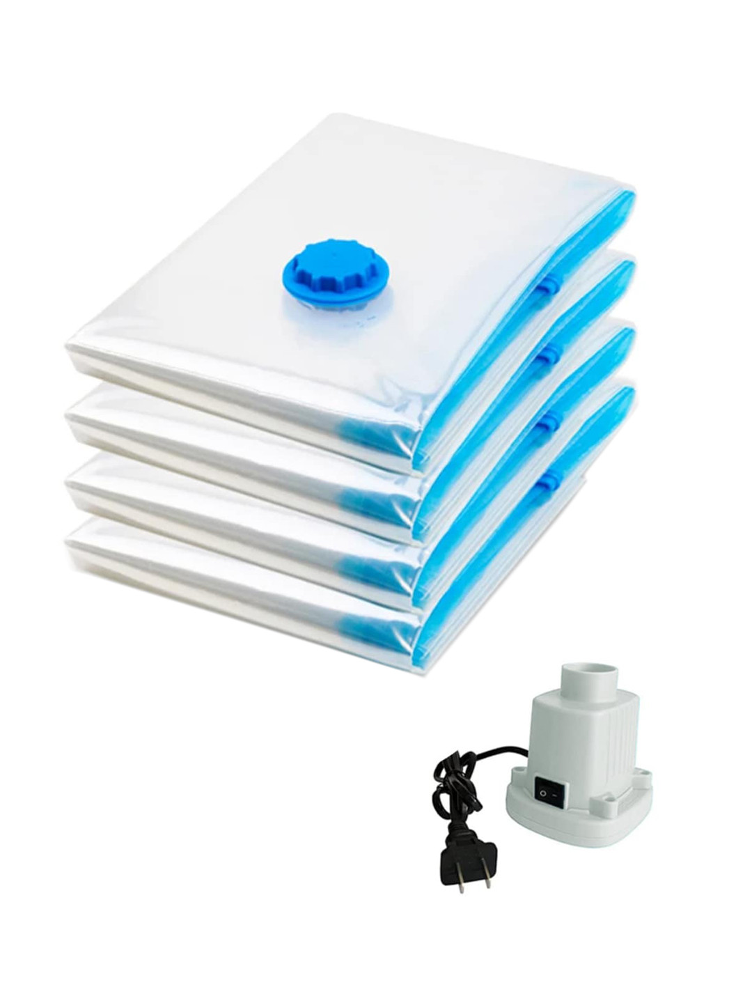 

YouBella 3 Pcs White Vacuum Space Saver Storage Bag with Electric Air Pump