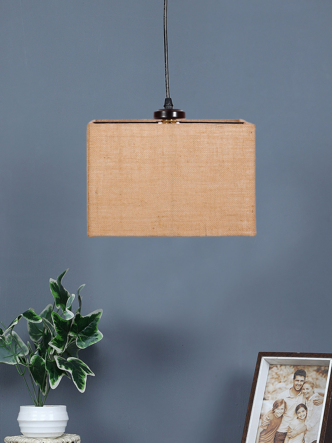 

Devansh Beige Square Jute & Iron Ceiling Lamp