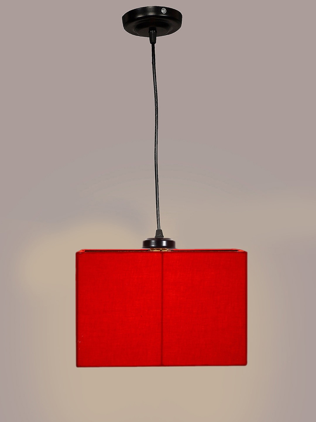 

Devansh Red Square Cotton Ceiling Lamp