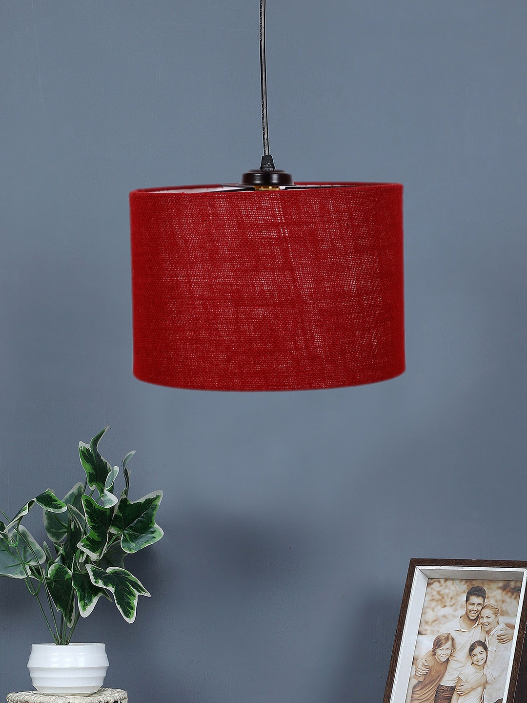 

Devansh Maroon Cylindrical Jute Ceiling Lamp