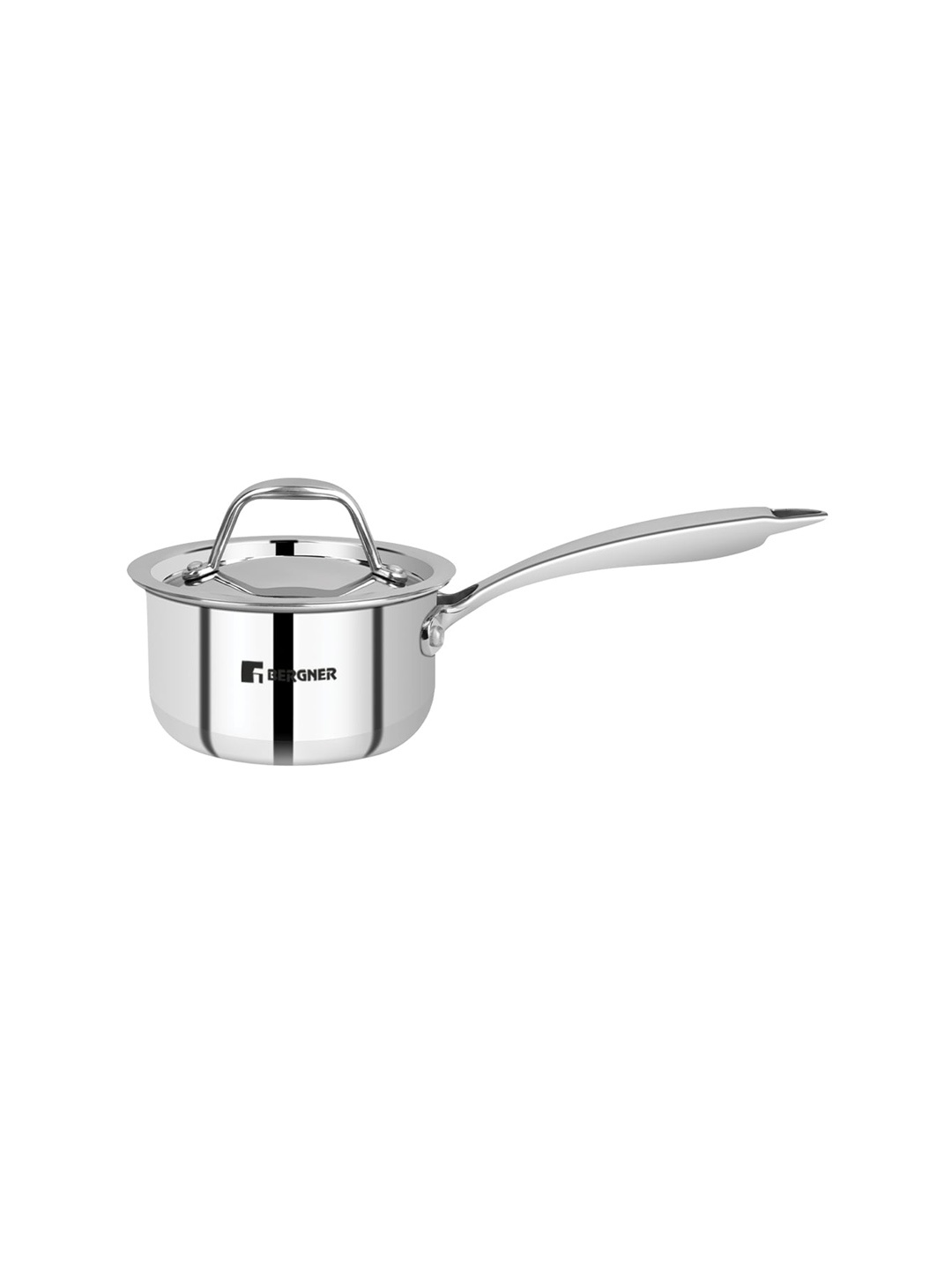 

Bergner Argent Junior Chef TriPly Stainless Steel 12 cm (0.8L) Induction Bottom Saucepan, Silver