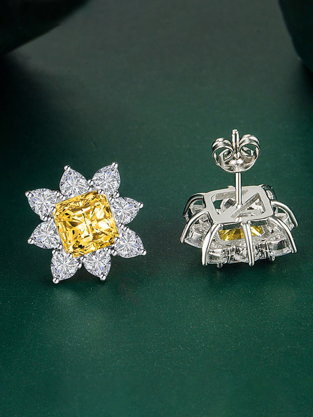 

Designs & You Silver-Plated Contemporary Studs Earrings