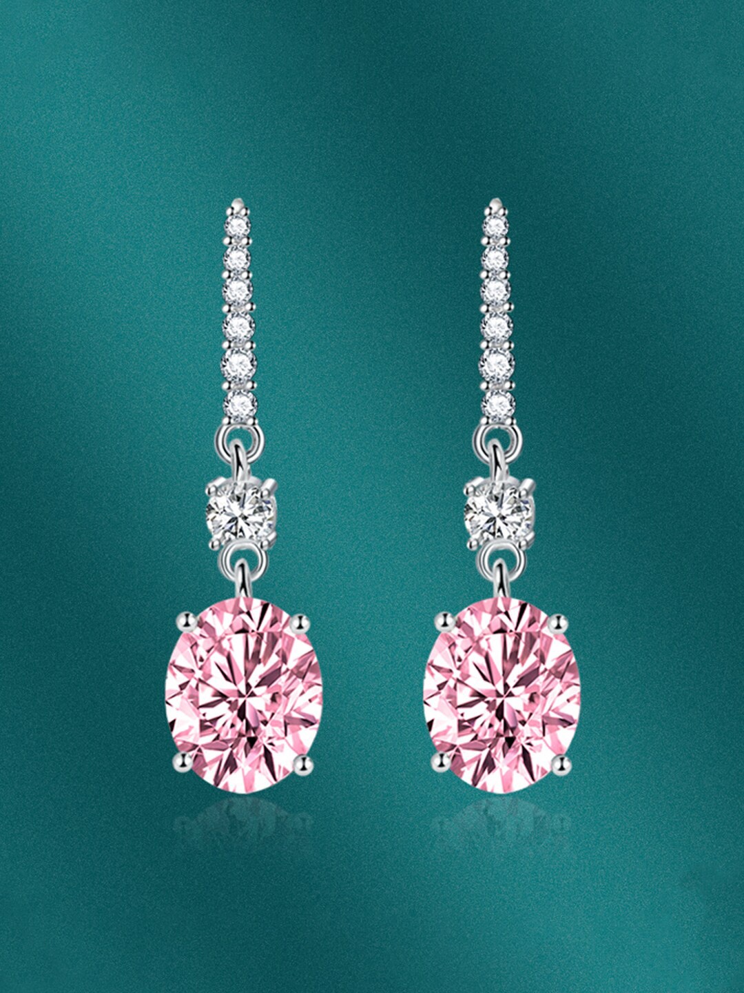 

Designs & You Silver Plated Oval Drop Earrings