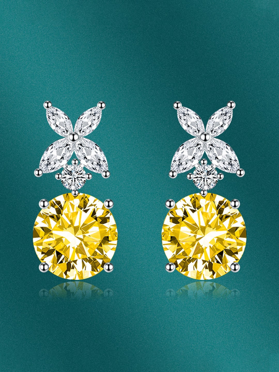

Designs & You Silver-Plated Circular Drop Earrings