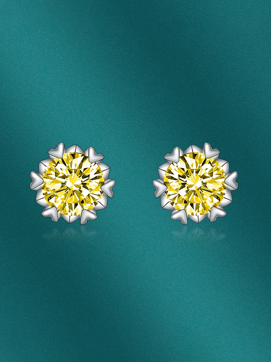 

Designs & You Silver Plated Floral Shaped Stud Earrings