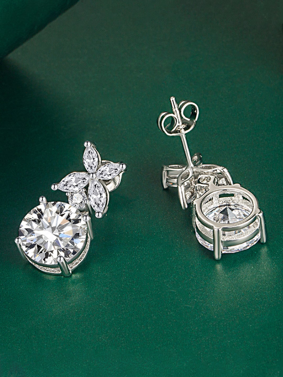 

Designs & You Silver-Plated Circular Drop Earrings