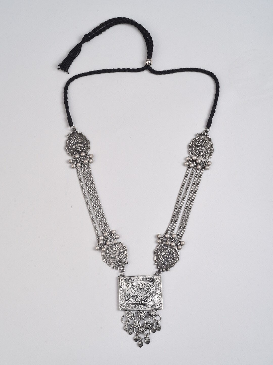 

phuljhadi Oxidised Silver-Plated Jewellery Set