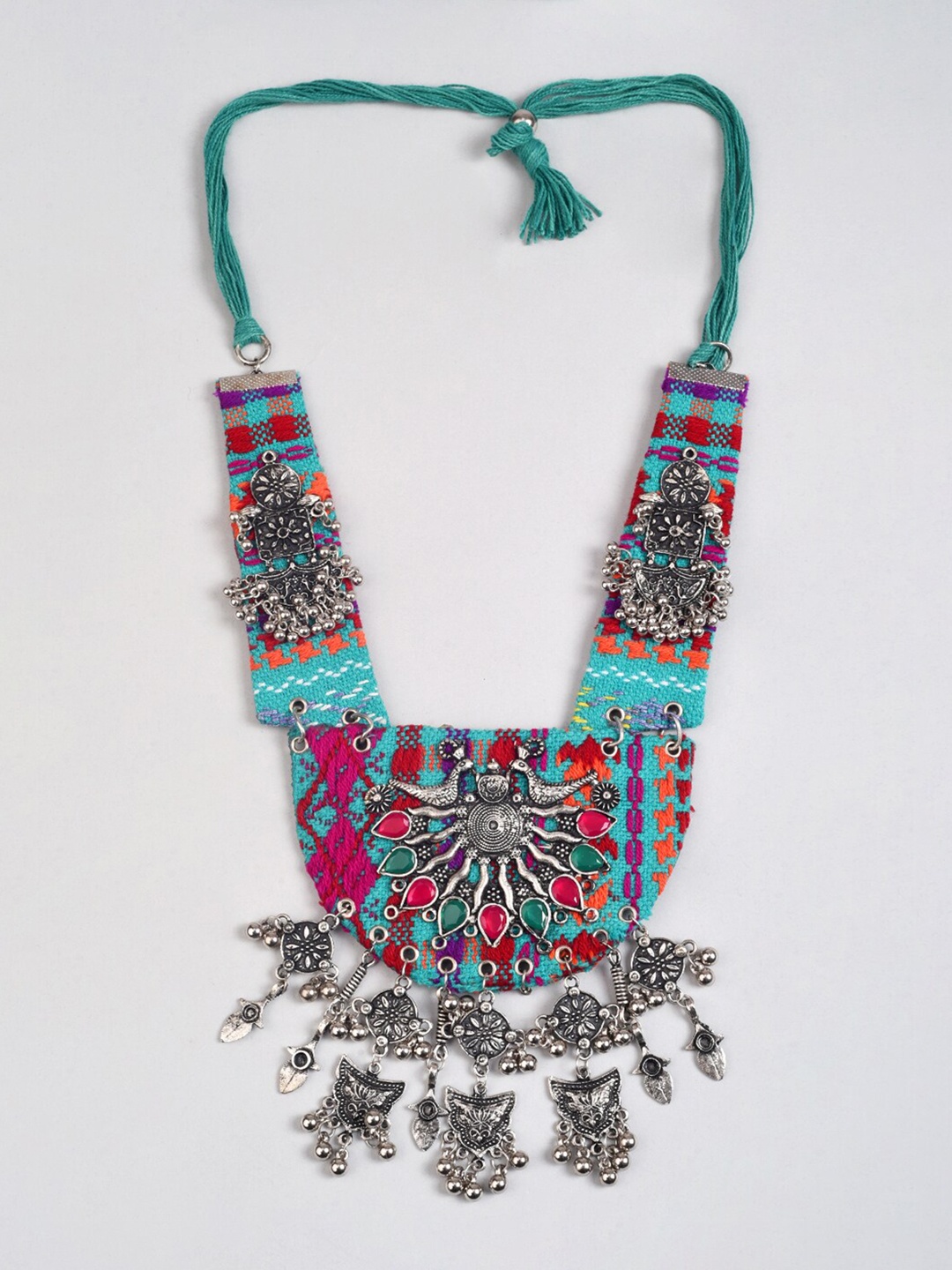

phuljhadi Silver-Plated Oxidised Necklace