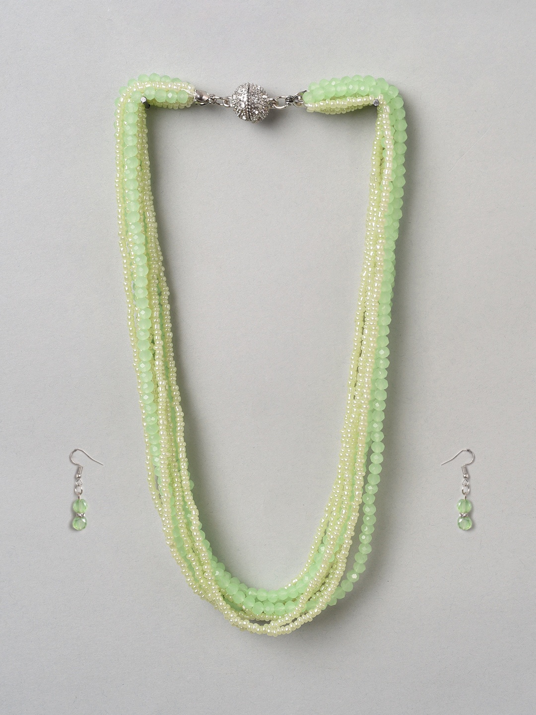 

phuljhadi Silver-Plated & Beaded Jewellery Set