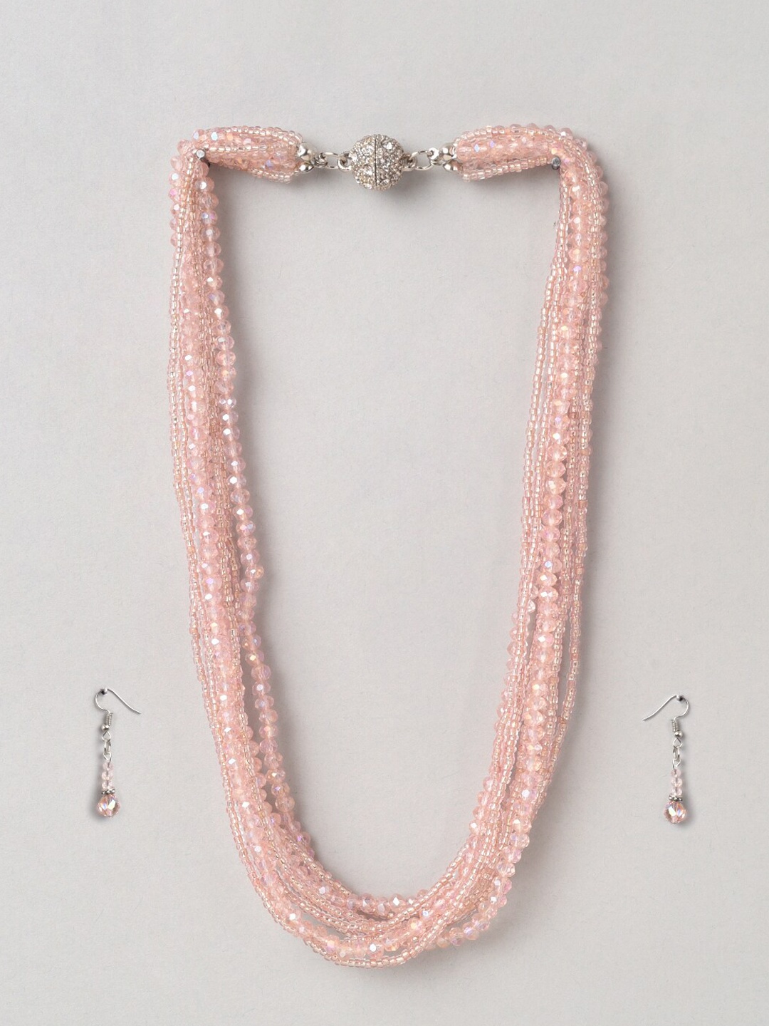 

phuljhadi Silver-Plated Beads-Studded & Beaded Jewellery Set