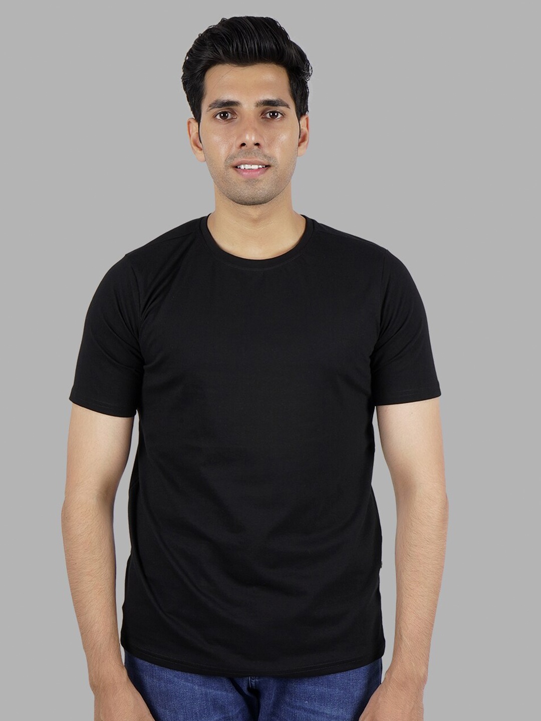 

Elibolz Round Neck Short Sleeves T-Shirt, Black