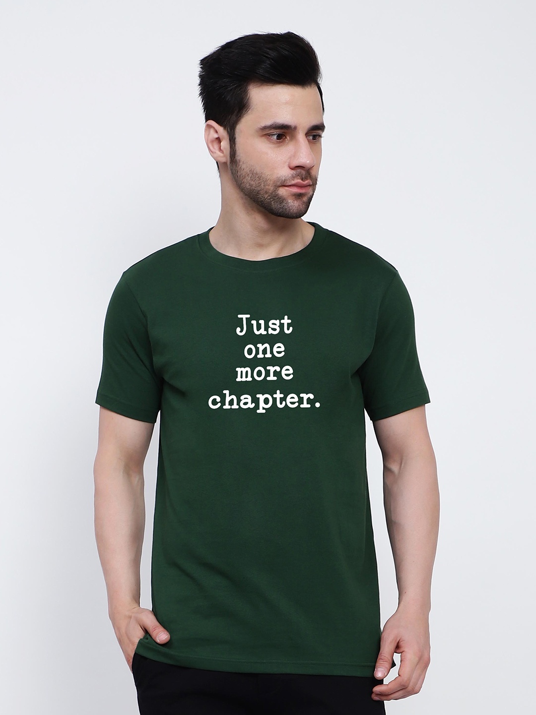 

T-SHIRT TRUCK Typography Printed Cotton T-shirt, Green