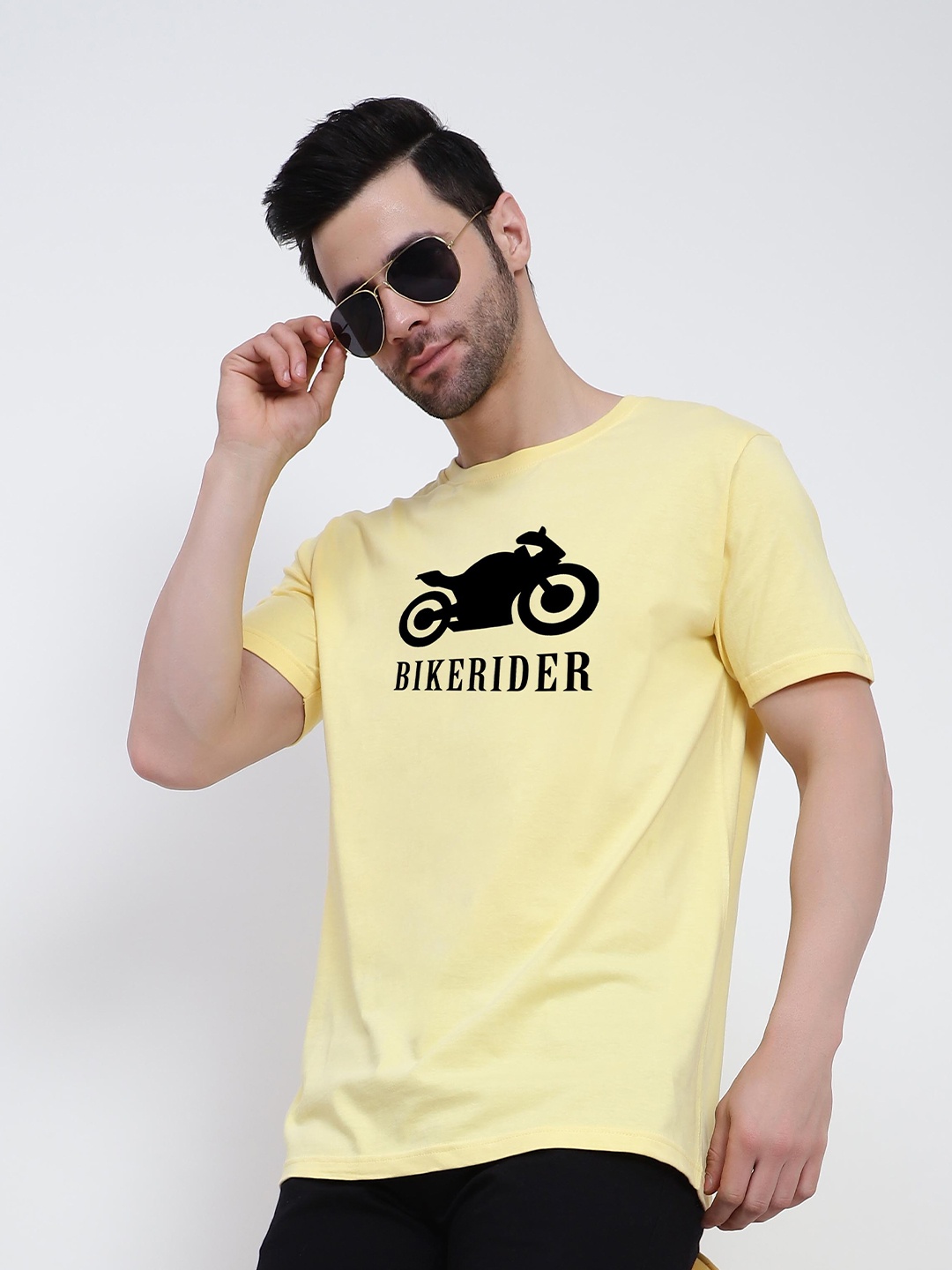 

T-SHIRT TRUCK Typography Printed Cotton Casual T-Shirt, Yellow