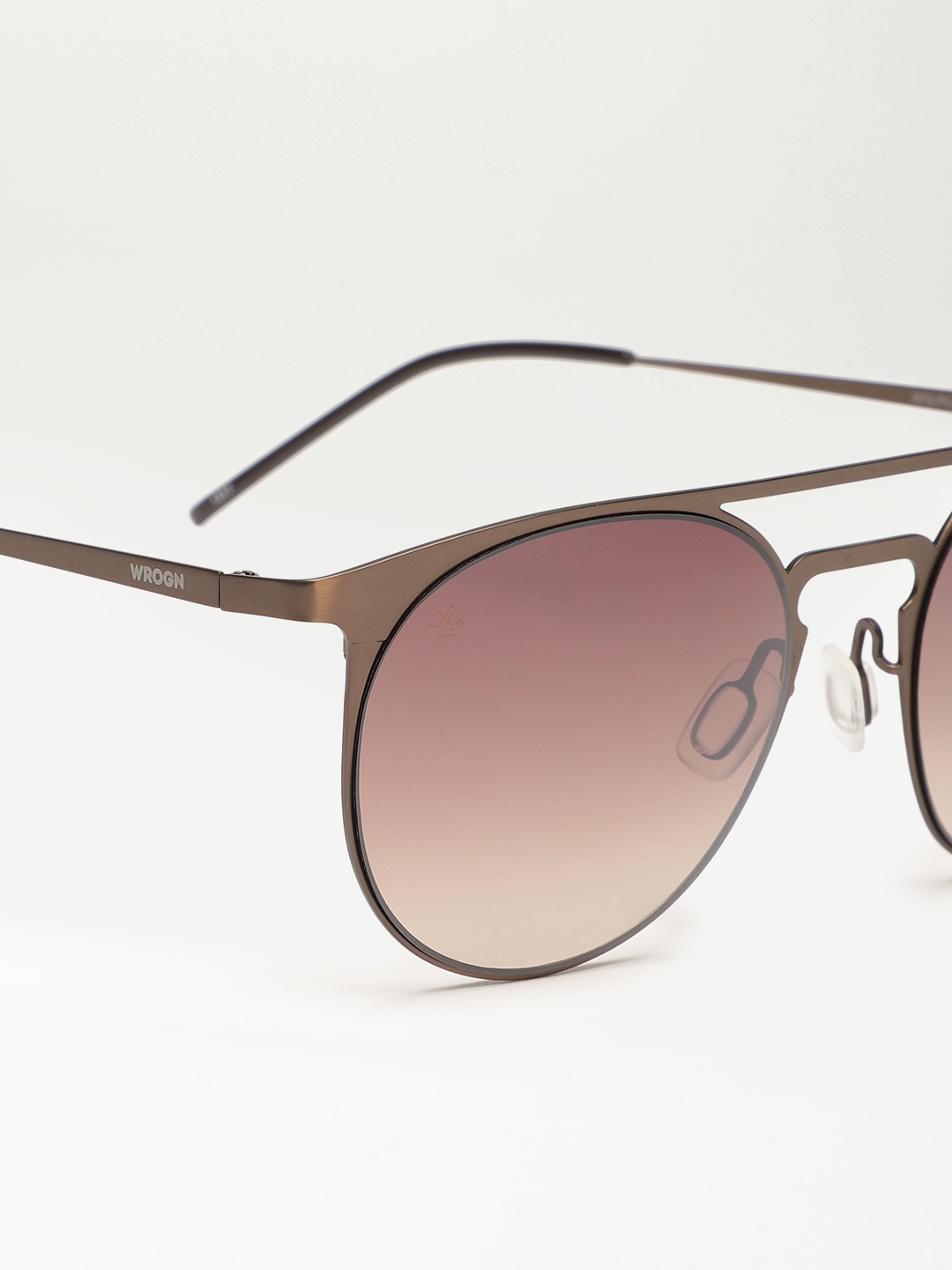

WROGN Unisex Round Sunglasses, Brown