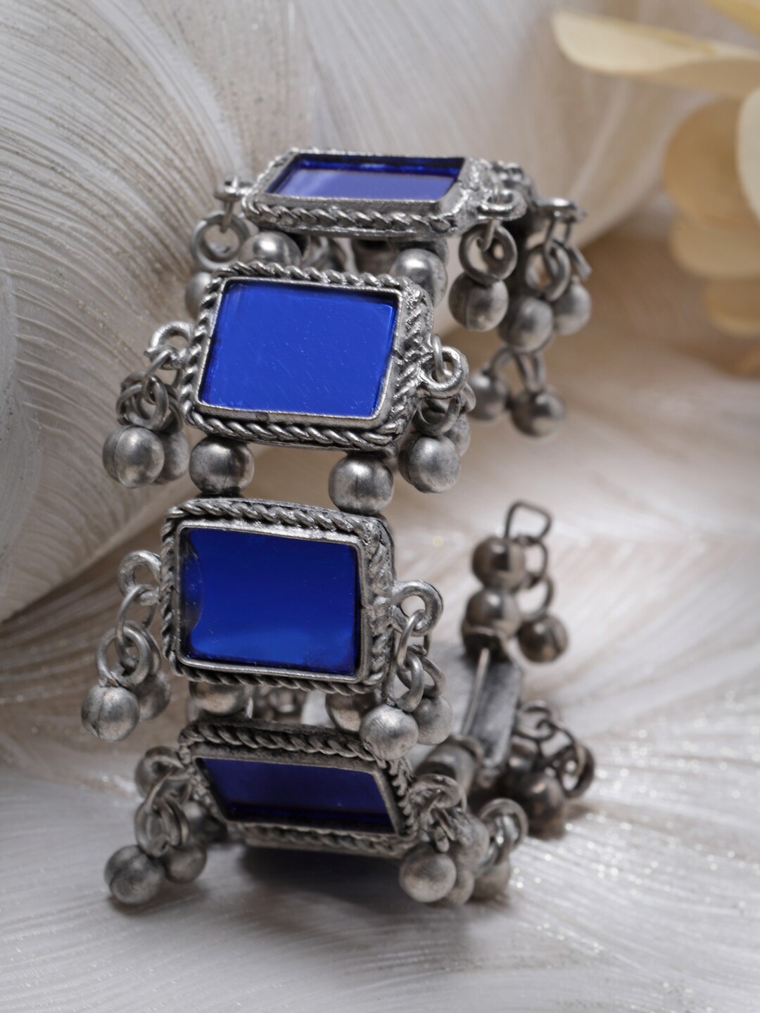 

Moedbuille Oxidised Silver-Plated Cuff Bracelet