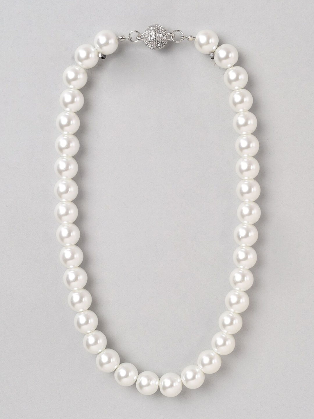 

phuljhadi Pearls Beaded Minimal Necklace, White