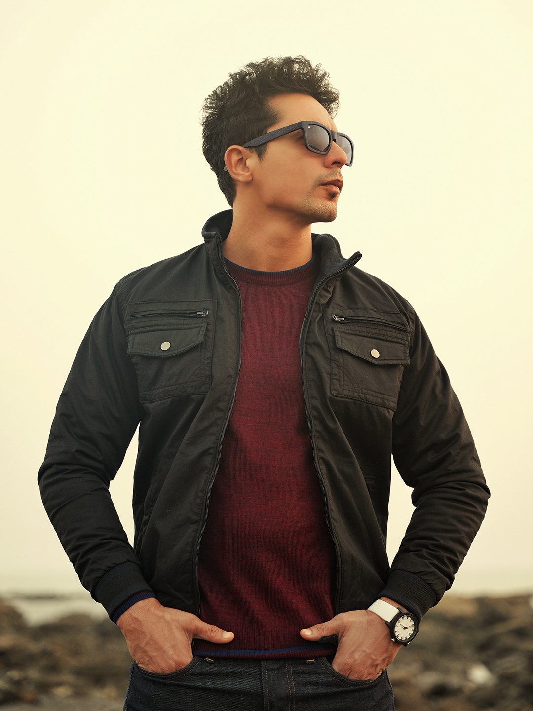 

WROGN Men Wayfarer Sunglasses 58008, Black