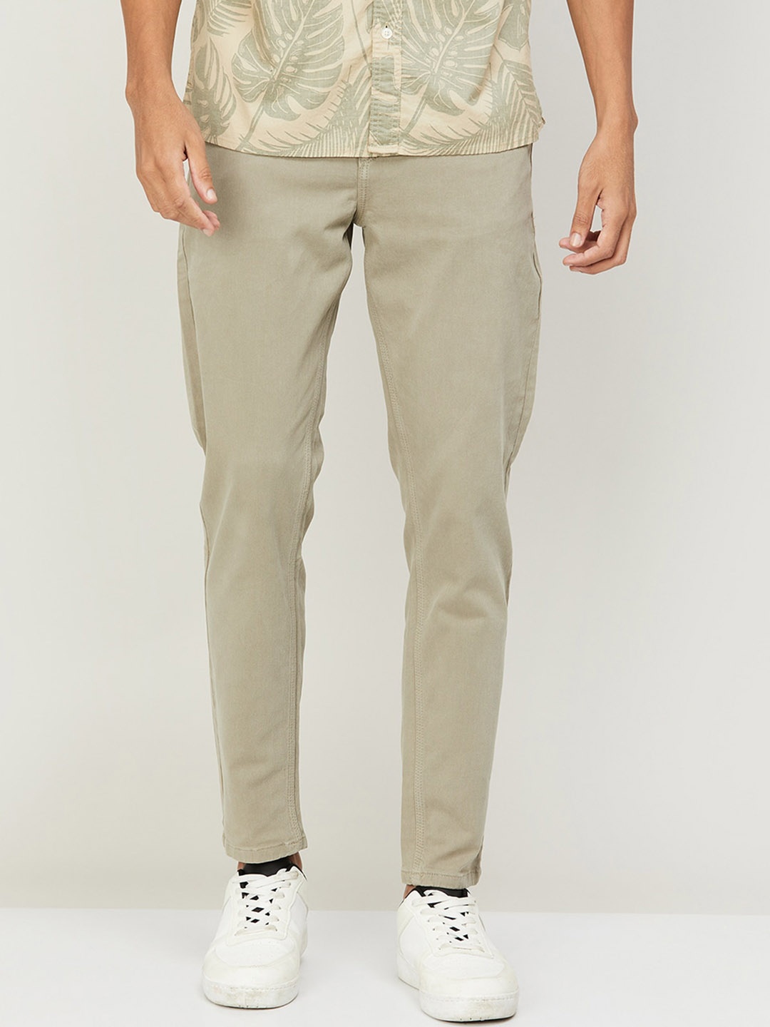 

Fame Forever by Lifestyle Men Mid-Rise Cotton Stretchable Jeans, Taupe