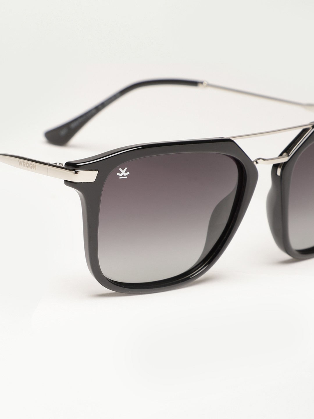 

WROGN Unisex Rectangle Sunglasses MFB-PN-CY-51430, Black