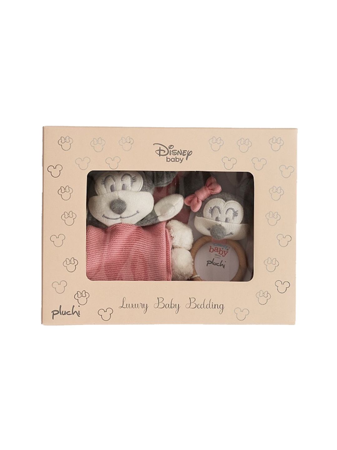 

Pluchi Infants 3 Pcs Pure Cotton Baby Apparel Happy Minnie Gift Set, Pink