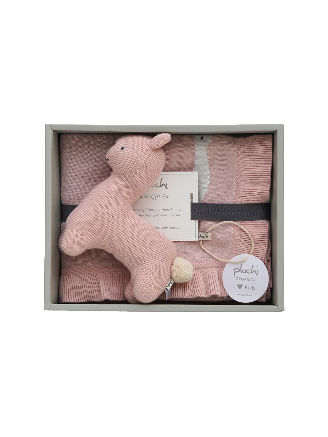 

Pluchi Infants 2-Pcs Pure Cotton Apparel Gift Set, Pink